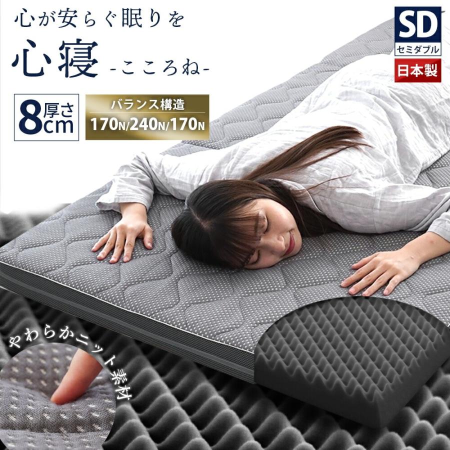 Shop Japan 三つ折り 低反発マットレス セミダブル 厚さ7cm Shop Japan 三つ折り 低反発マットレス セミダブル 厚さ7cm Shop Japan