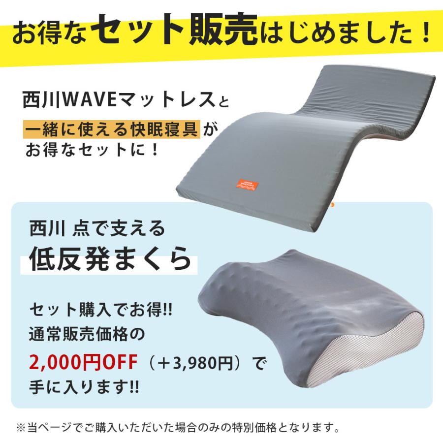 西川（nishikawa） 高反発マットレス ダブル 厚み7cm ウェーブ構造