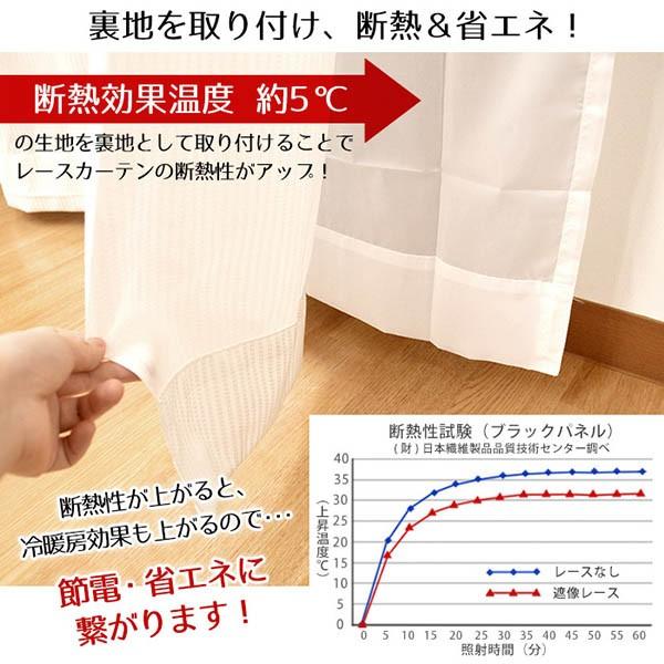 レースカーテン 後付け裏地カーテン 100 176cm用 1枚単品 断熱 遮像 採光 外から見えにくいカーテン こだわり安眠館 Paypayモール店 通販 Paypayモール
