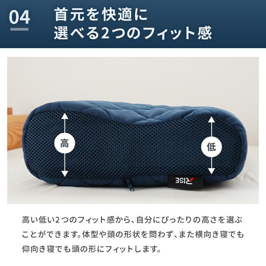 SLEEP MAGIC 洗える 枕 高反発 ピロー ウェーブ型 30×50 ライズ ゼロ