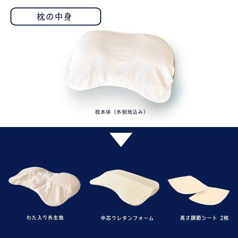 昭和西川 ギガ枕 まくら マクラ 90×70cm 大きい ワイド 高さ調節 調整 ポリエステルわた+低反発ウレタン 快眠枕 DR-10000｜futon｜13