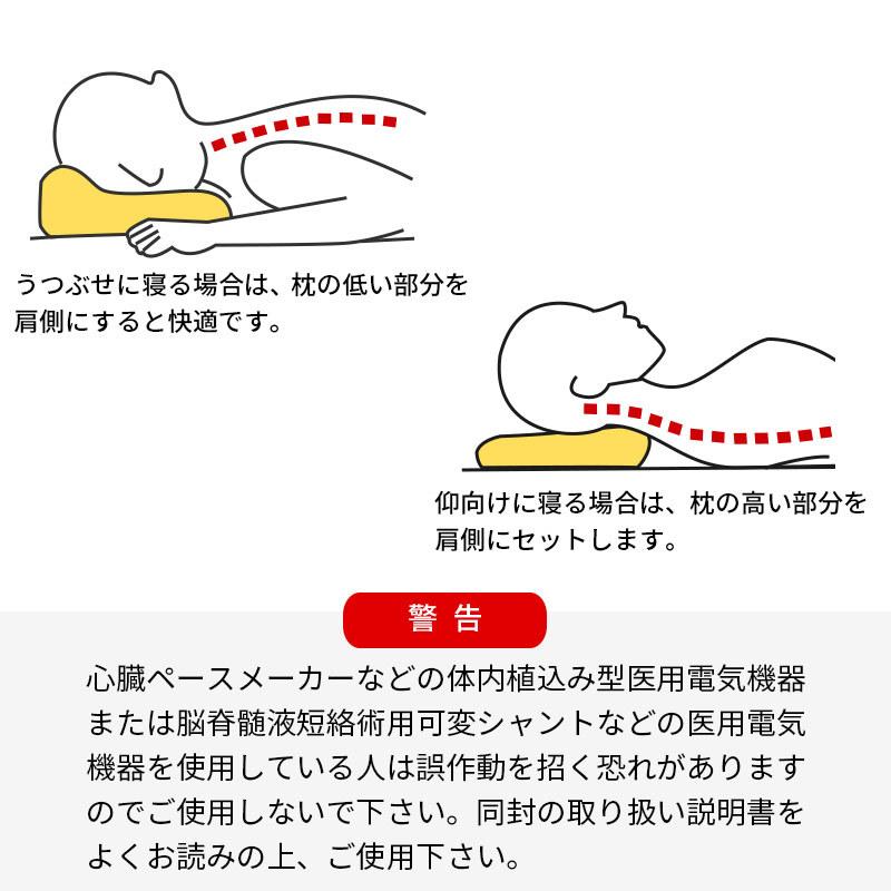 枕 まくら マクラ 磁気枕 健康枕 肩こり 首こり 波形 ウェーブ 二段階高さ カバー付 |  | 06