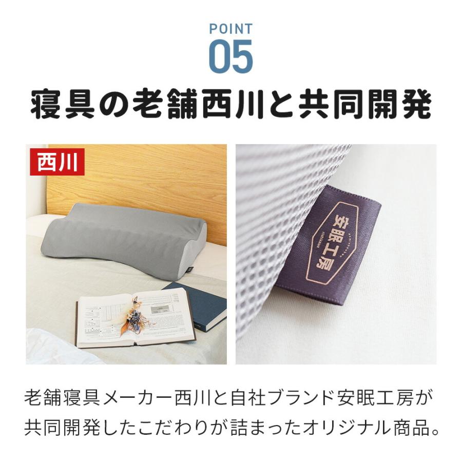 西川（nishikawa） 枕 低反発 高め 肩こり 二段階高さ 横向き 高さ調節