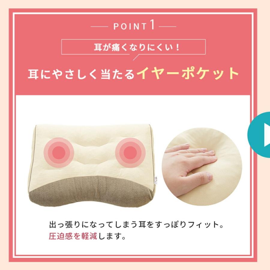 枕 横向き寝用 西川 横寝上手 2個セット 肩こり 洗える枕 パイプ わた 高さ調整 調節 横向きまくら 快眠枕 横向き寝まくら | 西川 | 05