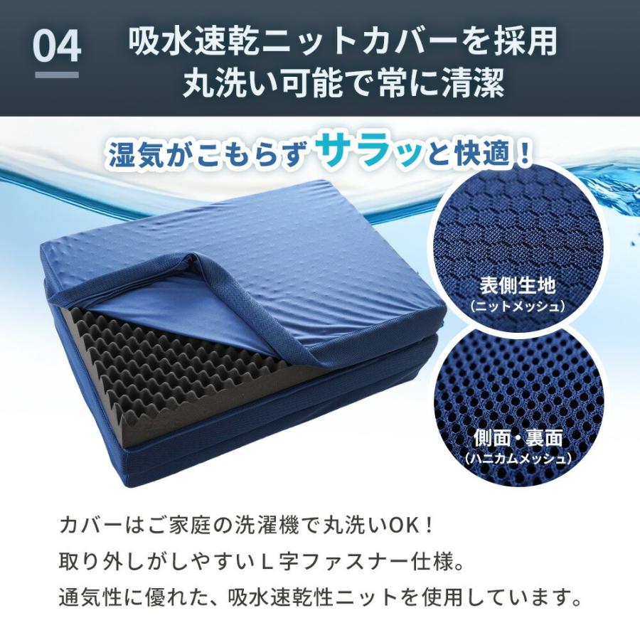 高反発 マットレス 敷布団 ダブル ウレタン 三つ折り 厚み12.5cm 体圧分散 ライズ ゼログラビティ スリープマジック_11