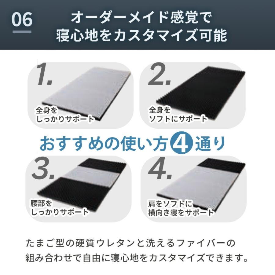 高反発 マットレス 敷布団 シングル ウレタン 三つ折り 2層 厚み7cm 体