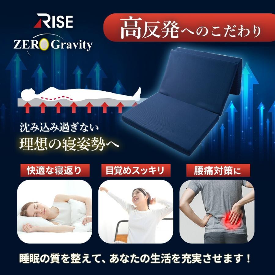 高反発 マットレス 敷布団 シングル ウレタン 三つ折り 厚み6cm 体圧