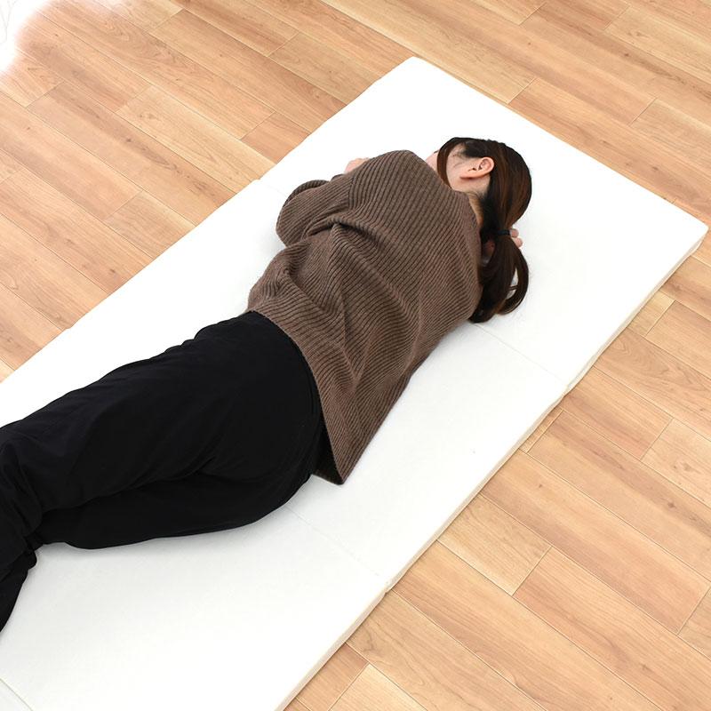 マットレス セミシングル 腰痛 硬い 日本製 折りたたみ 四つ折り 固綿