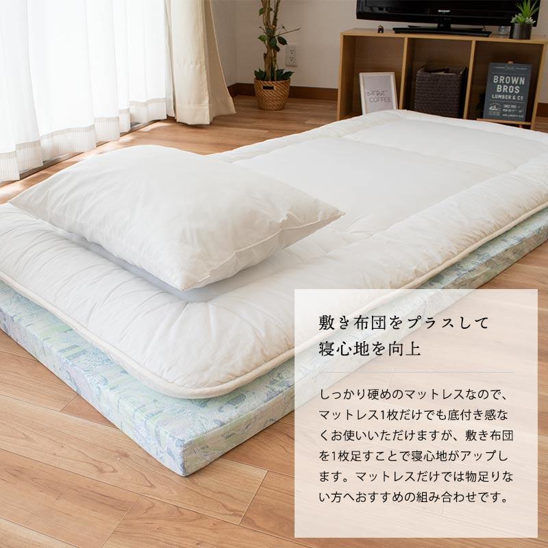 マットレス シングル 折りたたみ 日本製 三つ折り 6cm 硬め190ニュートン｜futon｜11