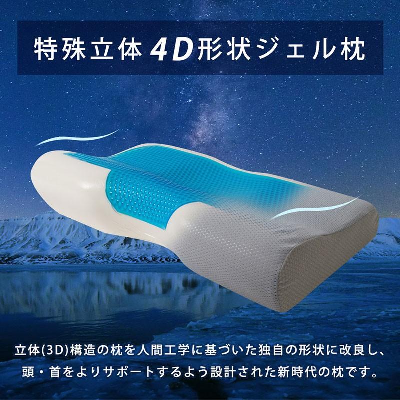枕 低反発枕 ジェル枕 2個セット 4D de 頭を包容 ネックピロー 枕 立体構造 頚椎サポート 低反発まくら set 快眠枕 |  | 02