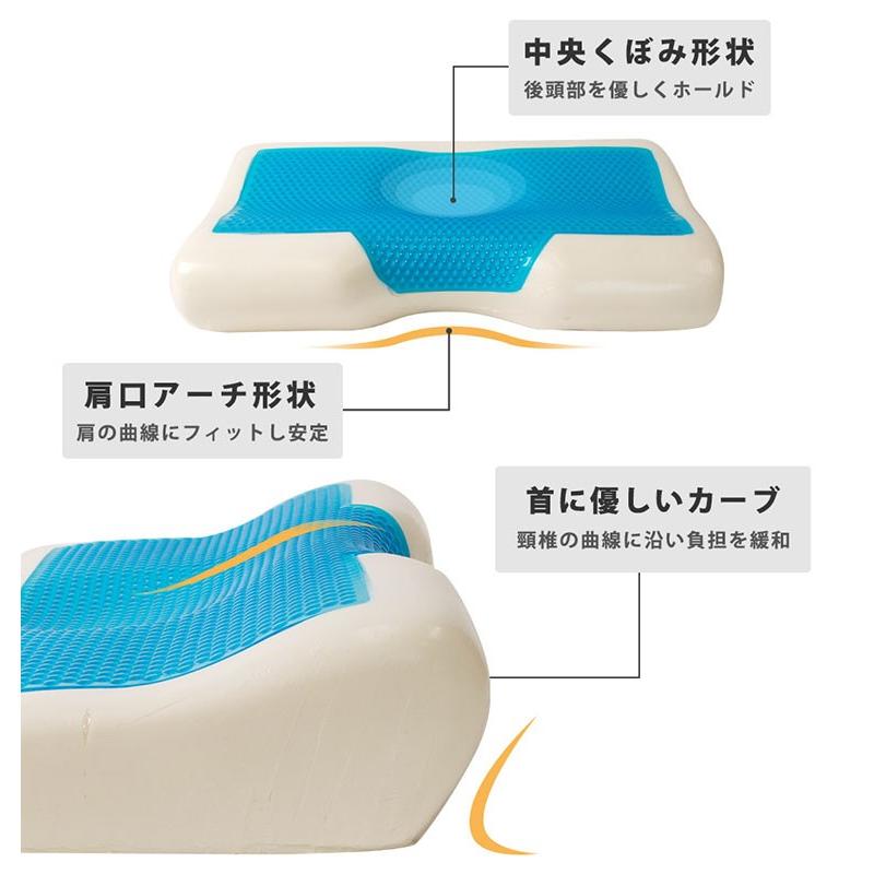 枕 低反発枕 ジェル枕 2個セット 4D de 頭を包容 ネックピロー 枕 立体構造 頚椎サポート 低反発まくら set 快眠枕 |  | 03
