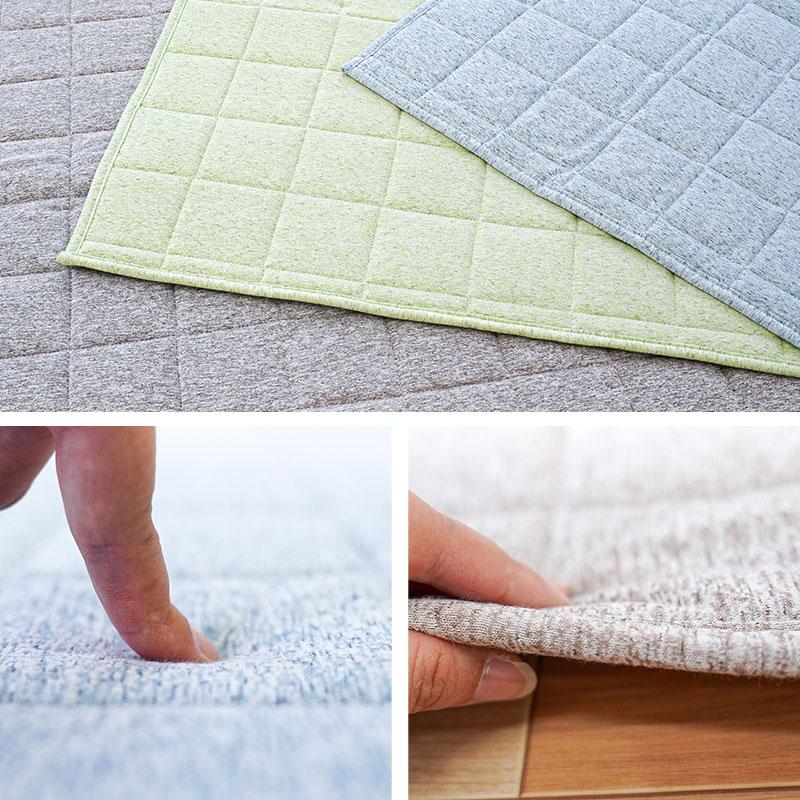 ひんやり接触冷感ラグ 2畳 185×185cm 夏用 ウォッシャブル 洗える涼感