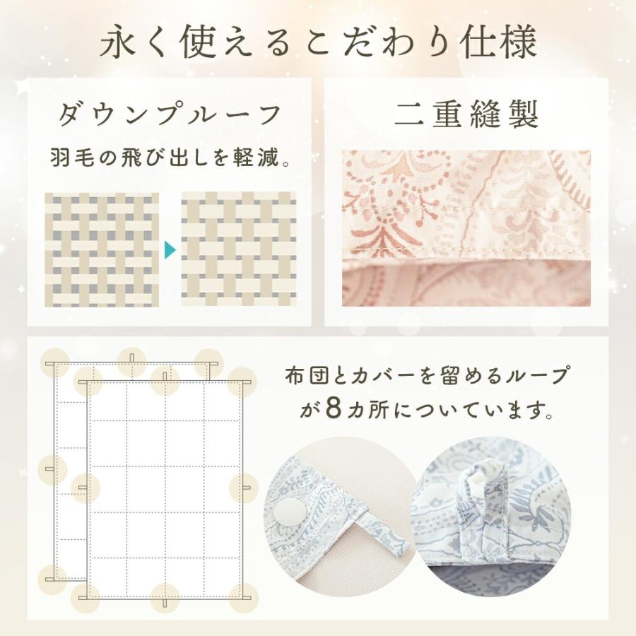 西川（nishikawa） 羽毛布団 シングル ホワイトダウン90％ 2枚合わせ