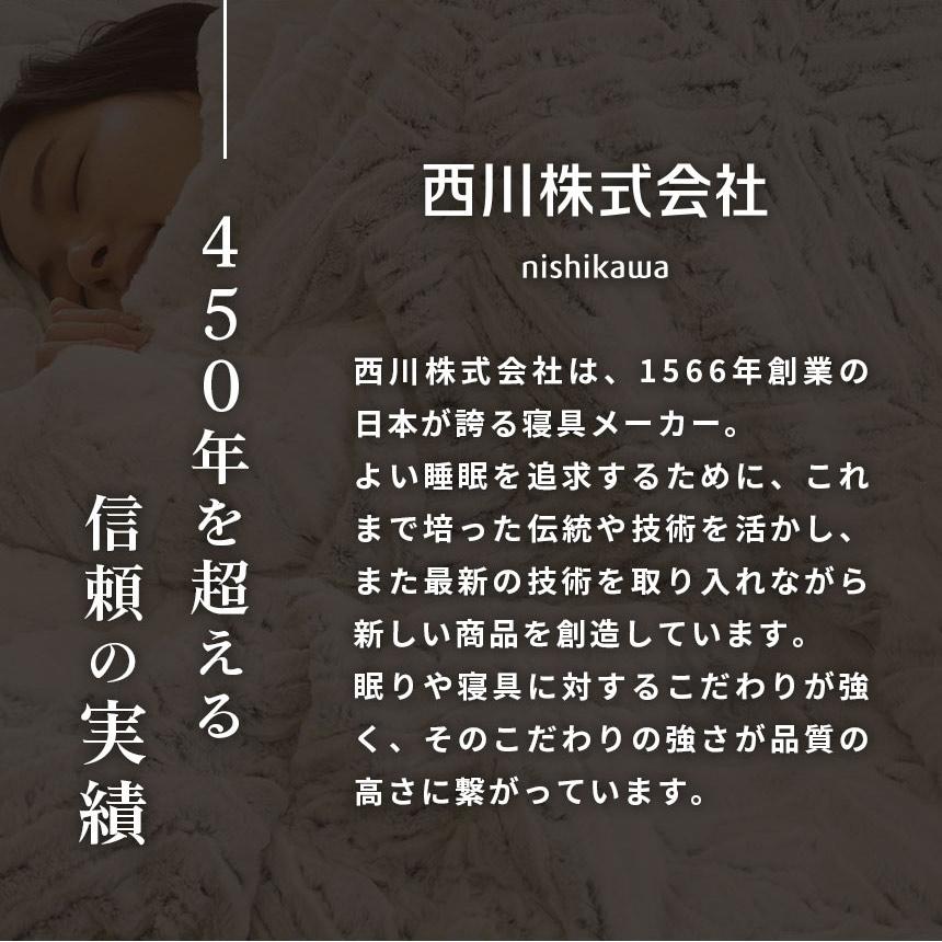 マットレス ダブル 西川 敷布団 点で支える健康敷きふとん 90mm 三つ折りタイプ 日本製 専用カバー付き mattress_18