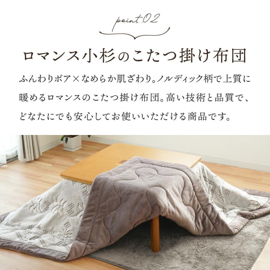 正方形・こたつ掛け布団・ロマンス・うす掛け・ボアタイプ・約２００×２００㎝ ロマンス小杉 在庫限りで半額 ロマンス こたつ布団 正方形 200×200