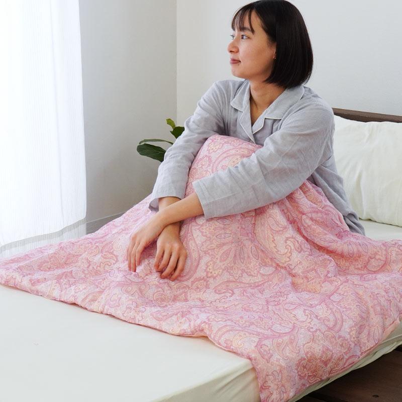 ハーフケット用カバー 150×100cm 綿100％ガーゼ ペイズリー柄 ハーフ