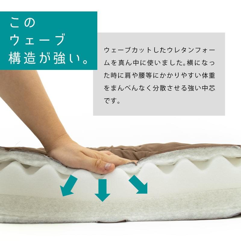 ごろ寝マット ごろ寝ふとん 70×180cm 日本製 極厚 抗菌 防臭 防