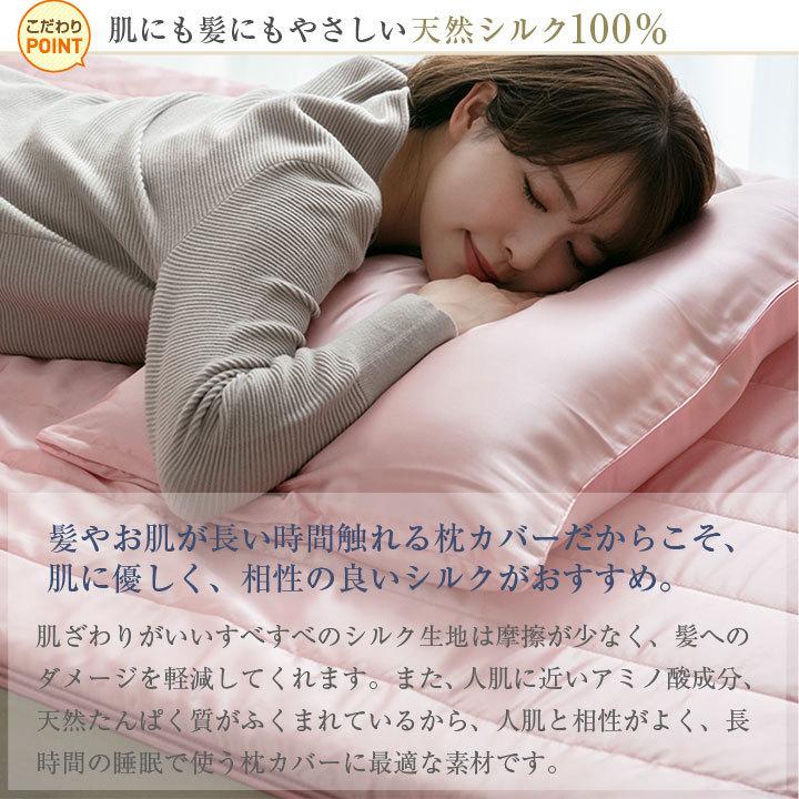 Colorsroom 枕カバー シルク 両面 シルク100% 43×63 43 63 絹 両面