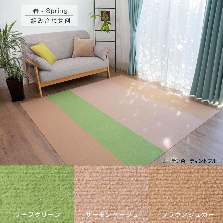 Colorsroom タイルカーペット 吸着マット 40cm×40cm 5枚セット 厚さ4mm