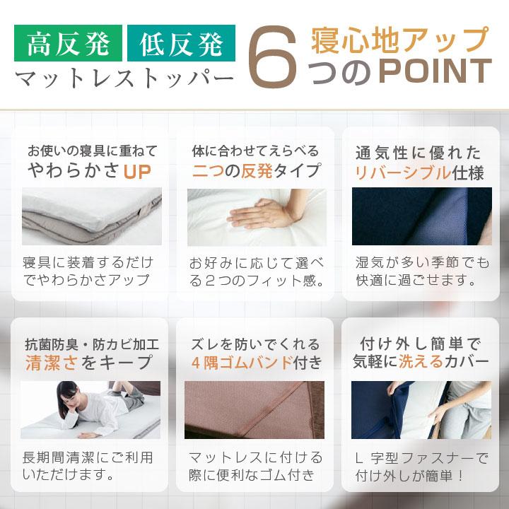 Colorsroom マットレストッパー ワイドキング トッパー 選べる2タイプ