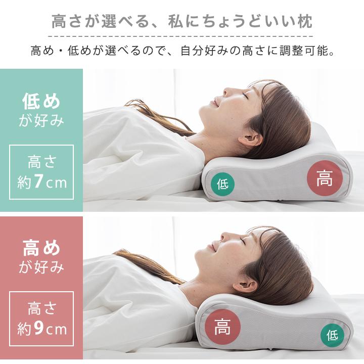 Colorsroom 洗える 低反発枕 まくら 30×50 いびき対策 リラックス 低め