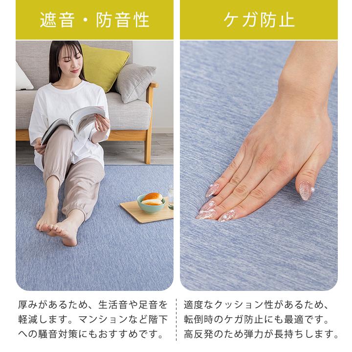 Colorsroom ラグ 極厚 遮音 冷感ラグ 高反発 ひんやり 接触冷感