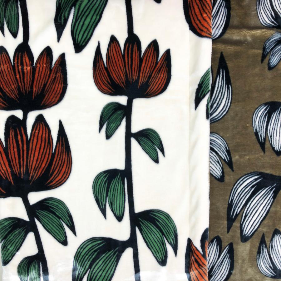 西川 Finlayson フィンレイソン リバーシブル毛布 アルマ 花柄