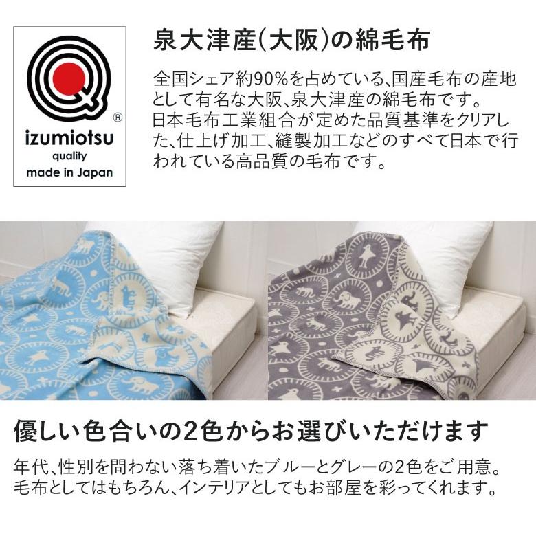 西川（nishikawa） マタノアツコ 綿毛布（毛羽部分） アニマル 