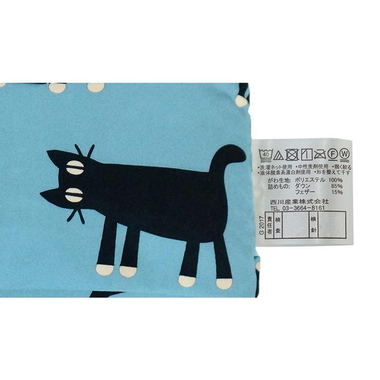 西川 マタノアツコ ダウンひざ掛け みつめる猫柄 東京西川 西川 マタノアツコ ダウンひざ掛け みつめる猫柄 東京西川