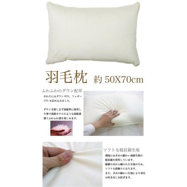 枕　羽毛　ダウン　大きめマクラ 楽天市場】ふとんでまくら premium 満 みちる 羽毛枕 ダウンピロー