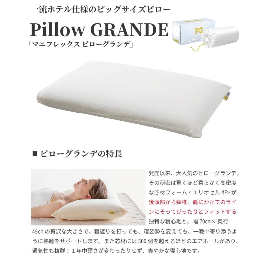 マニフレックス ピローグランデ 専用キャリーホルダー付き magniflex 高反発 まくら 枕 :pillowgrande:布団とパジャマ ふとんハウス 通販 マニフレックス ピローグランデ グレー