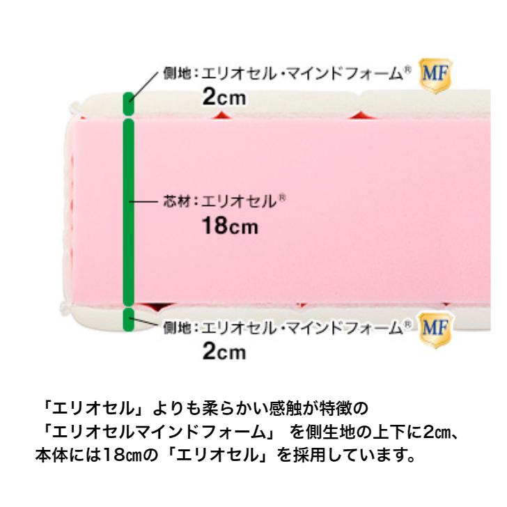 マットレス セミダブル マニフレックス フラッグFX 高反発 腰痛 ベッド