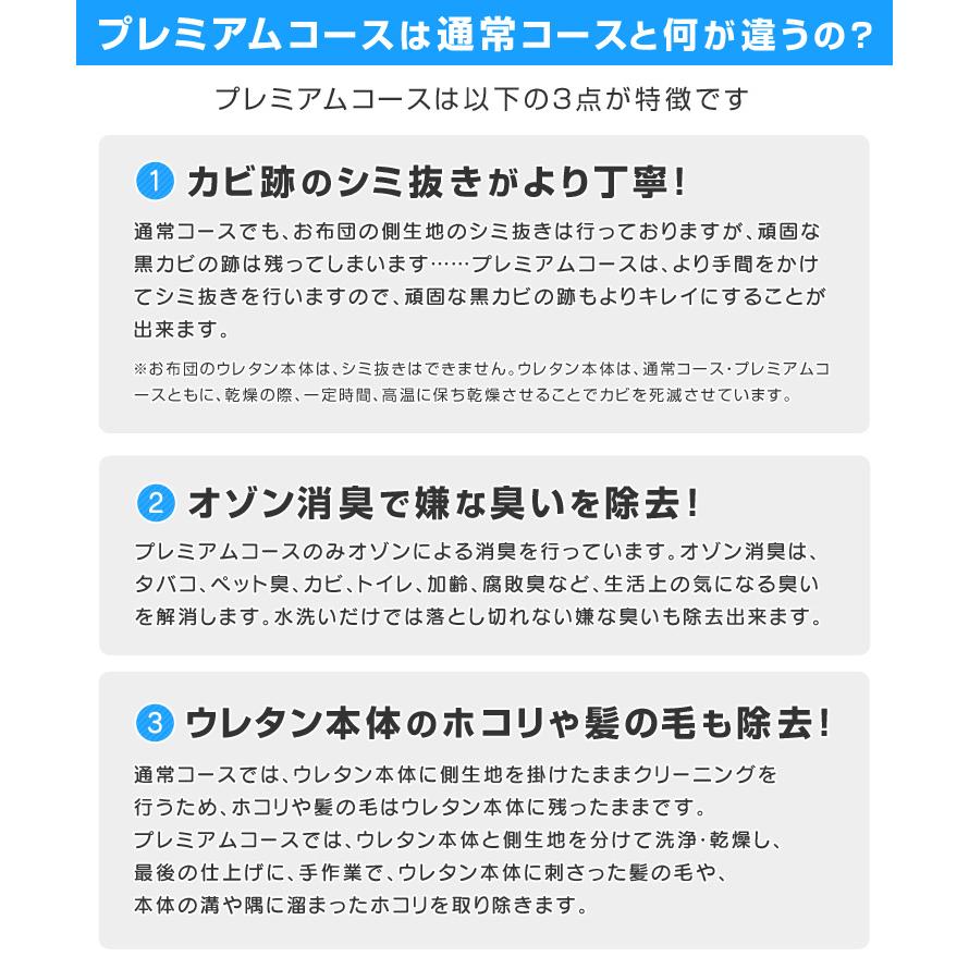 ムアツ布団 クリーニング カビ取り 持続型プラチナ抗菌 シングル 1枚 整圧敷布団 エアー トゥルースリーパー プレミアムコース 大型宅配便｜futonnotamatebako｜12