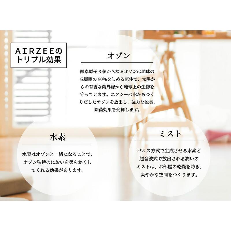 AIRZEE(エアジー) 水素オゾン生成機能付き 除菌・消臭・加湿 室内浄化