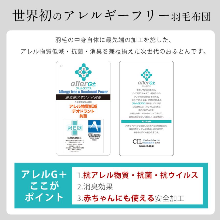 羽毛布団　イタリア産ホワイトグース羽毛90％　新品未使用 じぶんまくら molina 羽毛布団 シングル イタリア ホワイト グース90