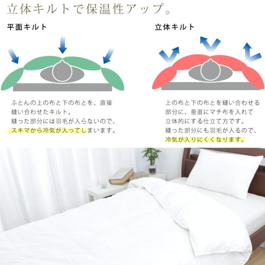 羽毛肌掛け布団 シングル ダウンケット 春夏用 イタリア ホワイトグースダウン90％ 抗菌 日本製 モリーナグラン 圧縮梱包_6