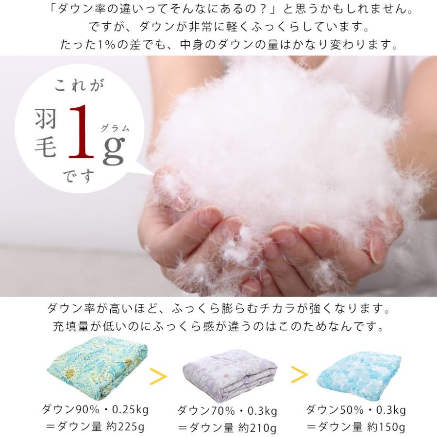 ダウンケット 羽毛肌掛け布団 セミダブル ロング ハンガリー産 ホワイト ダック ダウン90％ 春 夏 【ポ】 用 日本製