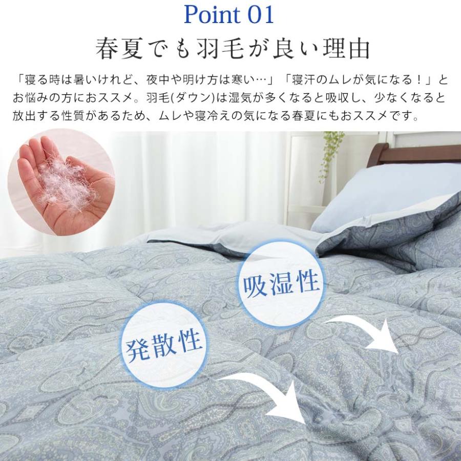 西川 ダウンケット 羽毛肌掛け布団 シングル ロング ダウン90