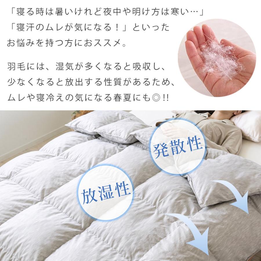 西川（nishikawa） 羽毛布団 2枚合わせ 合い 掛け布団 シングル 肌