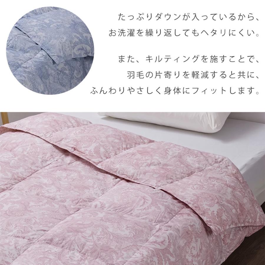 西川（nishikawa） ダウンケット 羽毛 肌ふとん シングル 洗える 薄