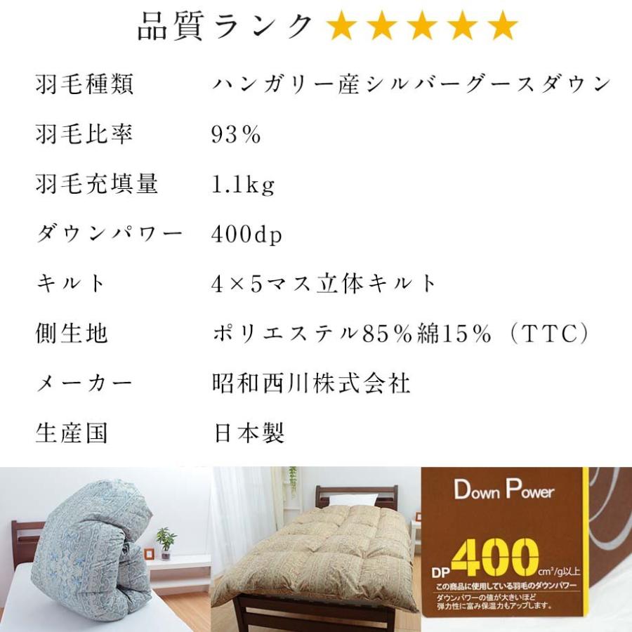 昭和西川 羽毛布団 昭和 西川 ハンガリー産シルバーグースダウン 昭和西川 羽毛布団 昭和 西川 ハンガリー産シルバーグースダウン
