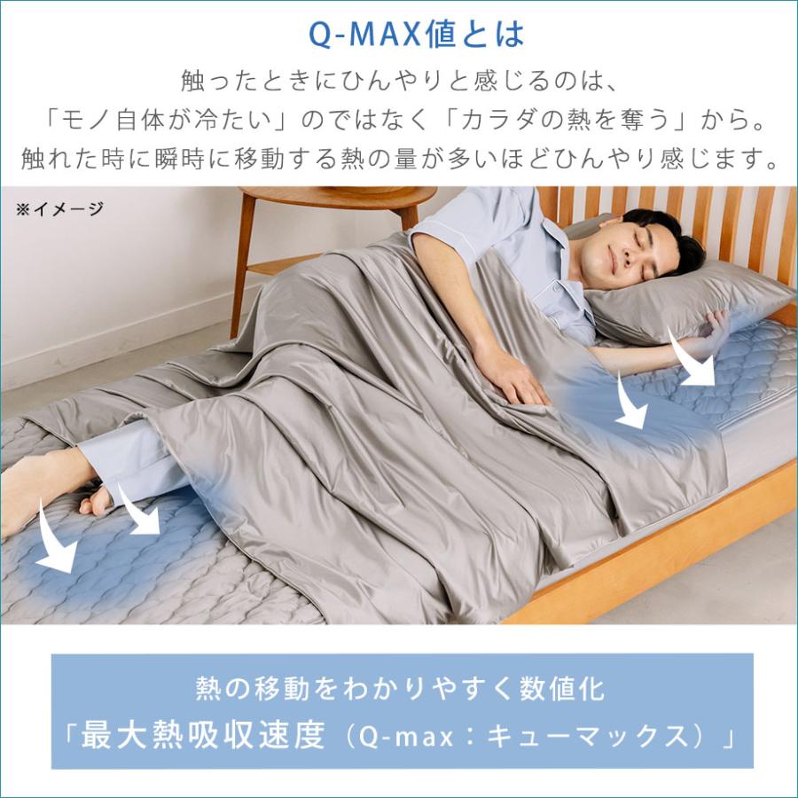 じぶんまくら 敷きパッド シングル 接触 冷感 ひんやり Q-max0.45 夏用
