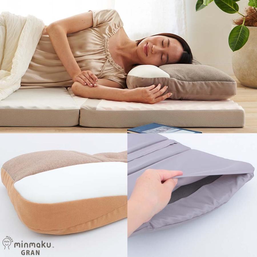 じぶんまくら 枕 肩こり カバー 付き みんまく グラン 超ワイド 首こり
