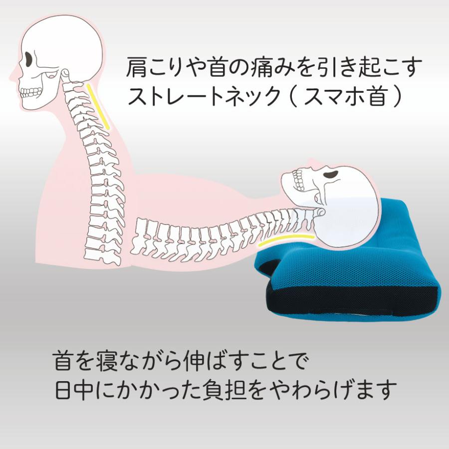 じぶんまくら ストレートネック 立体 メッシュ まくら HEXA 洗える 高