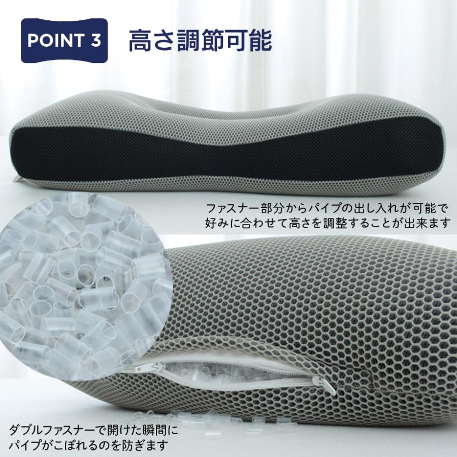 じぶんまくら 立体 メッシュ 洗える まくら HEXA ヘキサ パイプ ピロー