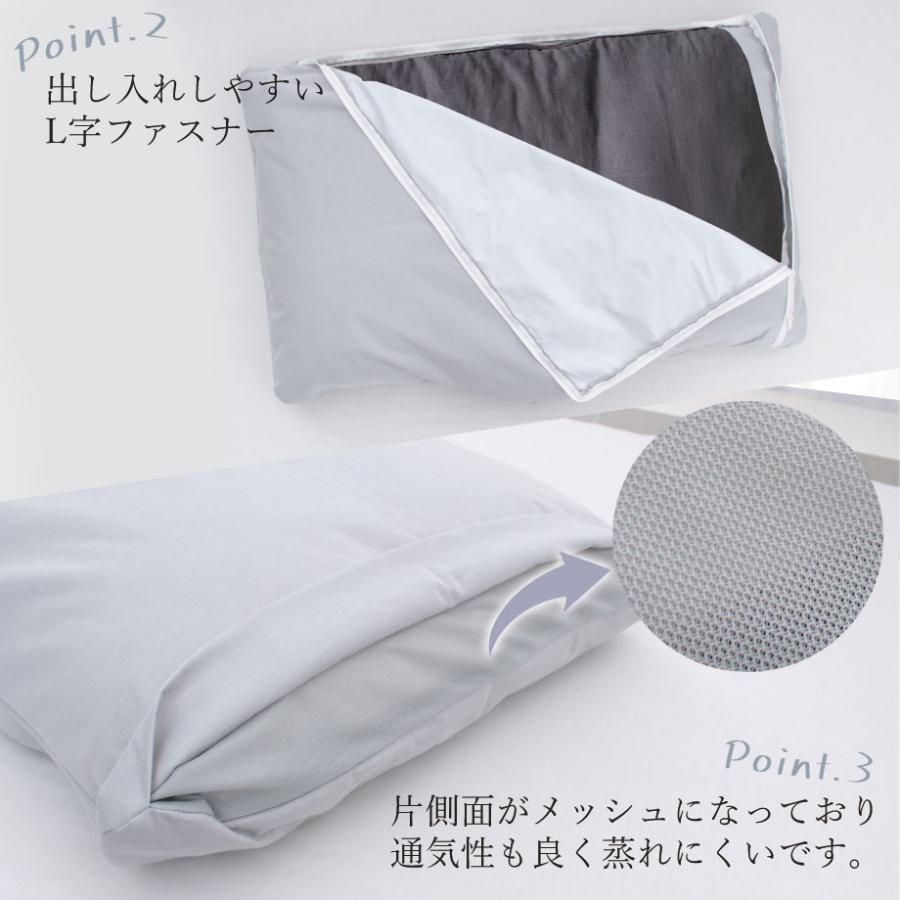 じぶんまくら 頂 ピロープロテクター 45×72cm 枕カバー 防水 防ダニ 透