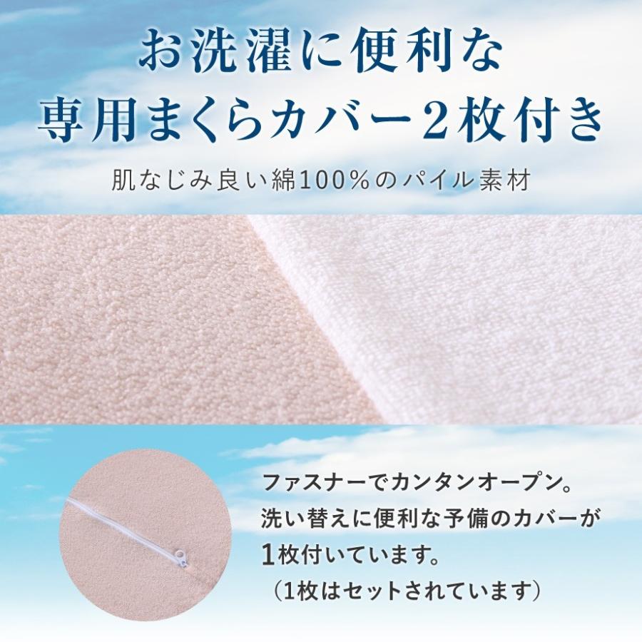 枕 肩こり スカイ NYX SKY カバー付き 昭和 西川 低反発 ウレタン 首こり やわらかい 仰向き寝 横向き寝｜futontanaka｜07