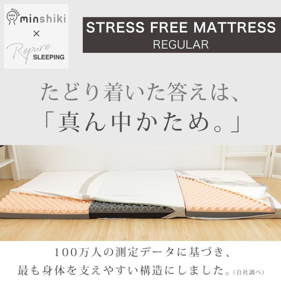 みんしき リピュア レギュラーマットレス シングル 高反発 じぶんの回復力をケア 光電子 みんピュア ウレタン 敷布団 冬 | じぶんまくら | 03