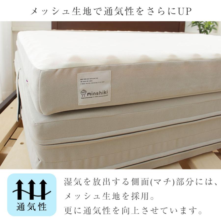じぶんまくら みんしき マットレス ダブル 高反発 レギュラー ウレタン