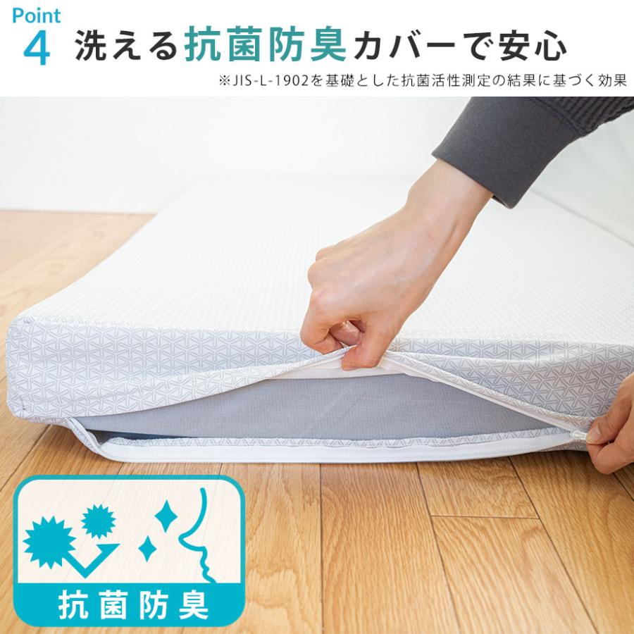 マットレス セミダブル 腰痛 高反発 かため 三つ折り ファセット 